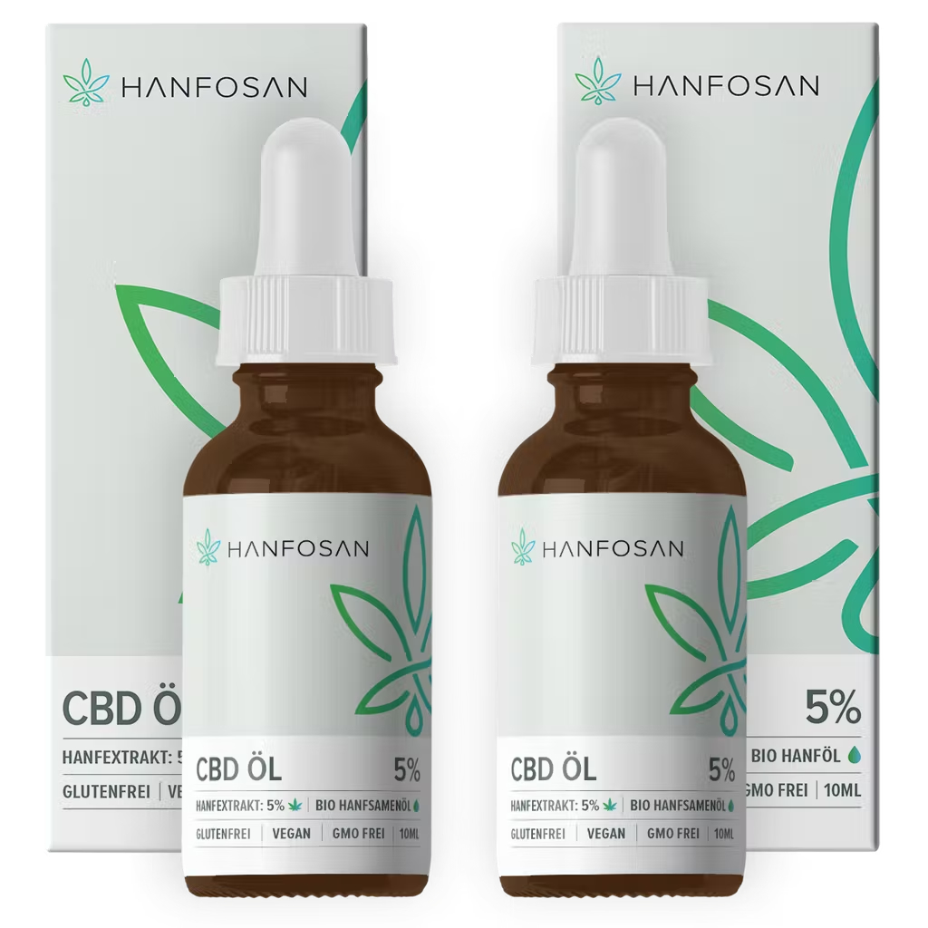 CBD Öl Tropfen 5 Prozent - 2x 10 ml Fläschen